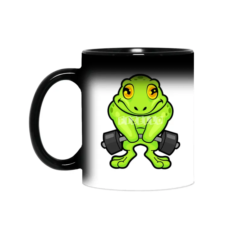 Frog at Fitness with Barbell Sihirli Kupa