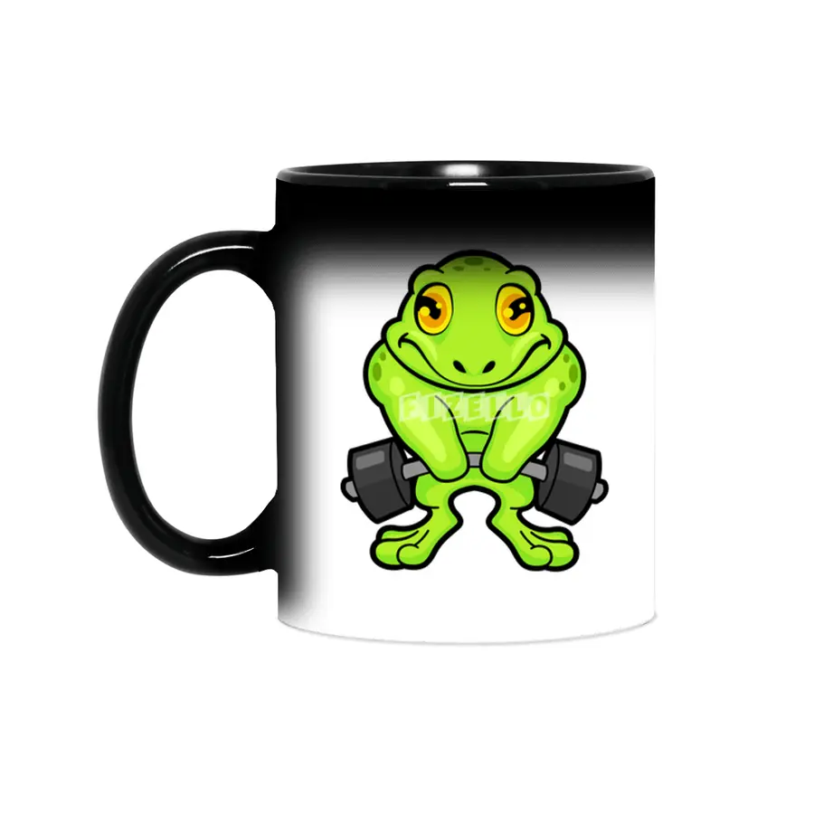 Frog at Fitness with Barbell Sihirli Kupa