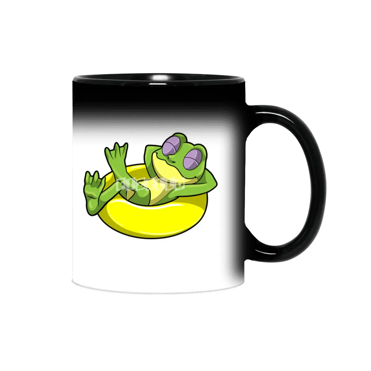 Frog at Swimming with Swim ring Sihirli Kupa