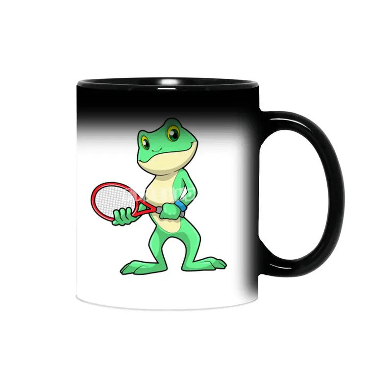 Frog at Tennis with Tennis racket Sihirli Kupa