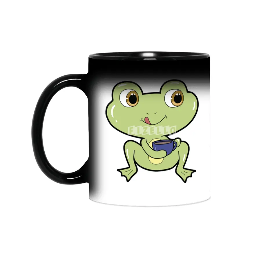 Frog with Cup of Coffee Sihirli Kupa