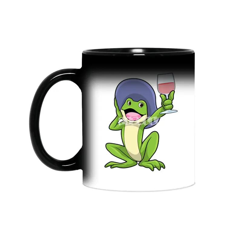 Frog with Glass of Red wine & Hat Sihirli Kupa