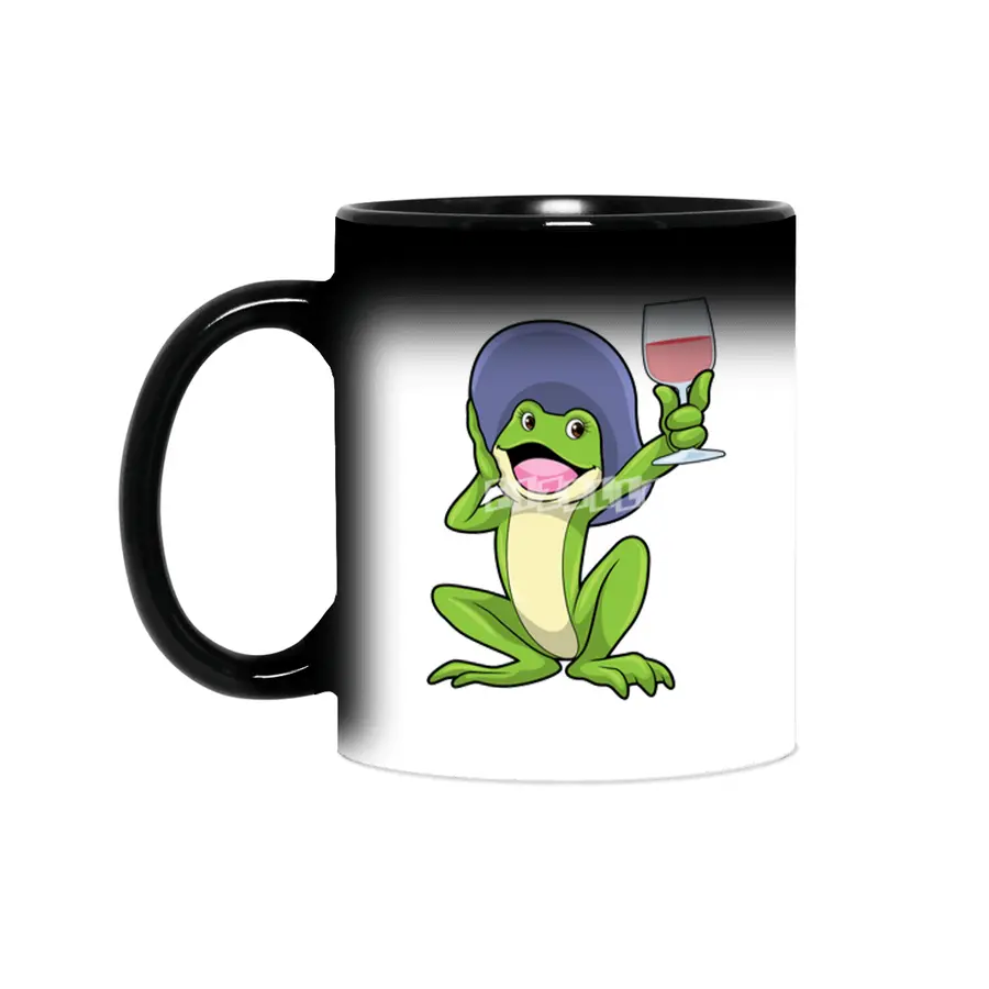 Frog with Glass of Red wine & Hat Sihirli Kupa