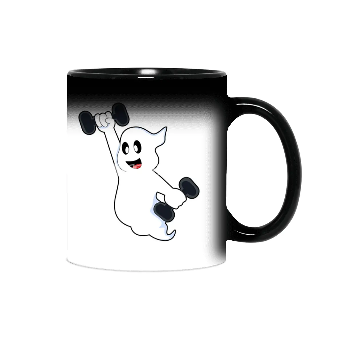 Ghost at Strength training with Dumbbells Sihirli Kupa