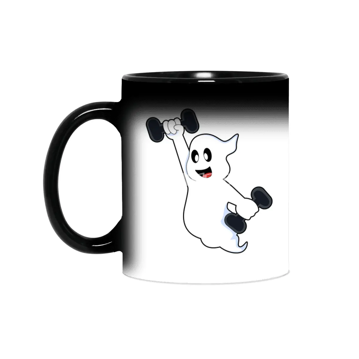 Ghost at Strength training with Dumbbells Sihirli Kupa