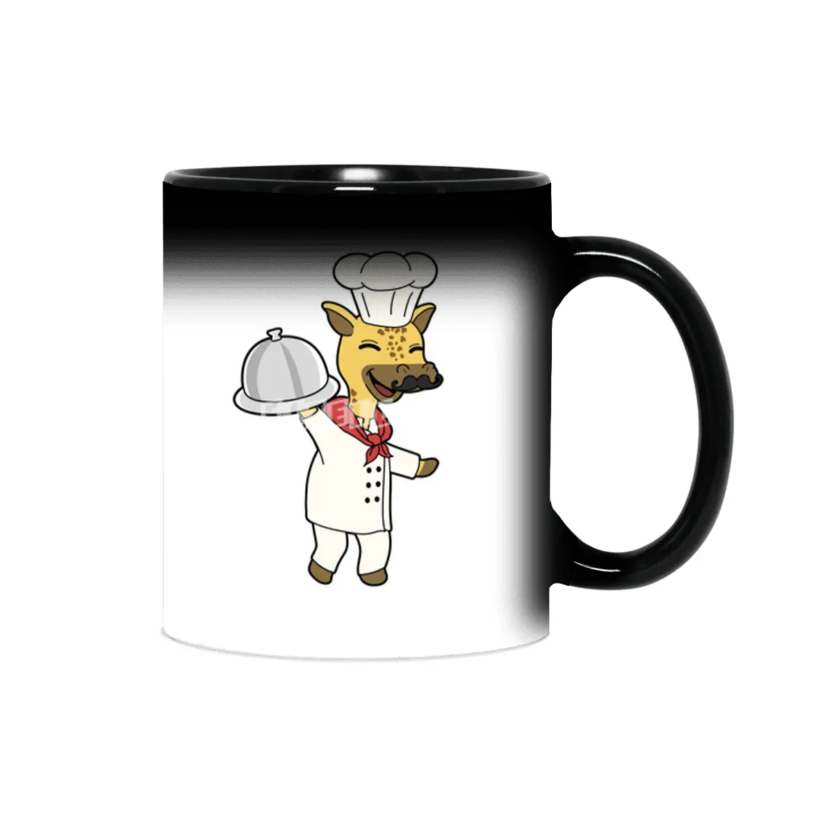 Giraffe as Chef with Cooking apron & Platter Sihirli Kupa