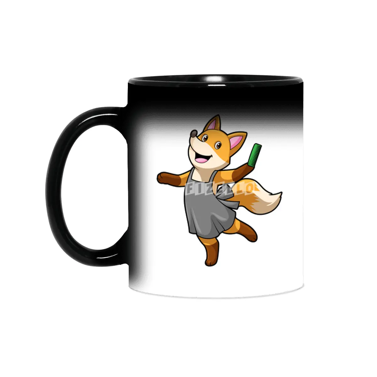 Fox as Hairdresser with Scissors Sihirli Kupa