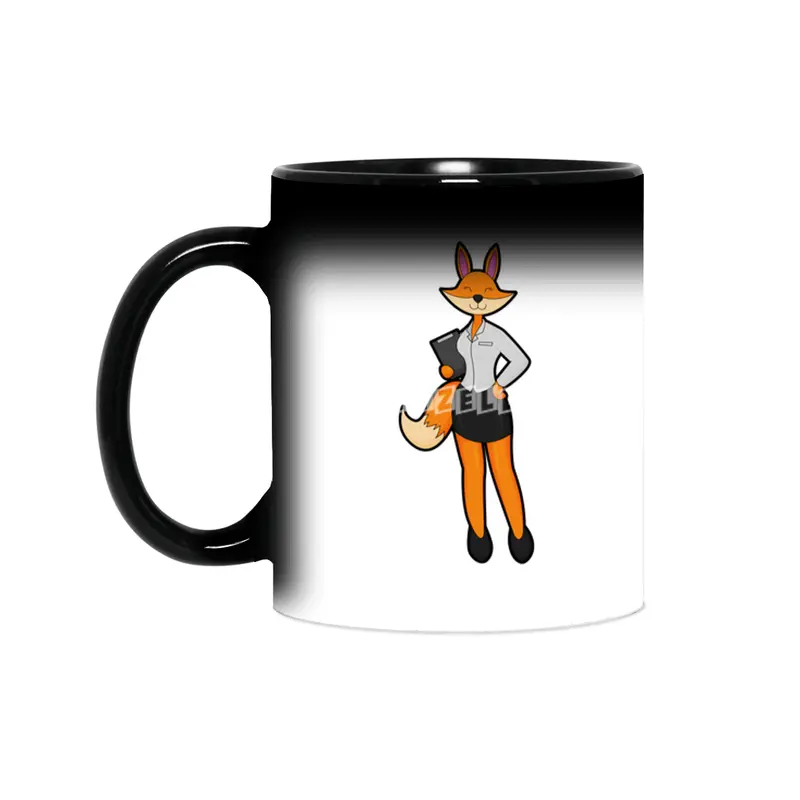 Fox as Secretary with Notepad Sihirli Kupa