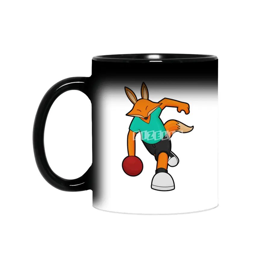 Fox at Bowling with Bowling ball Sihirli Kupa