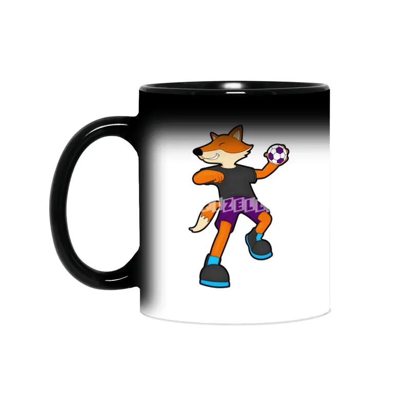 Fox at Handball player with Handball Sihirli Kupa