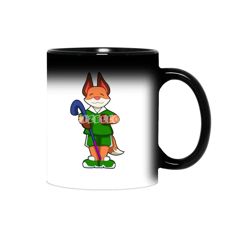 Fox at Hockey with Hockey stick Sihirli Kupa