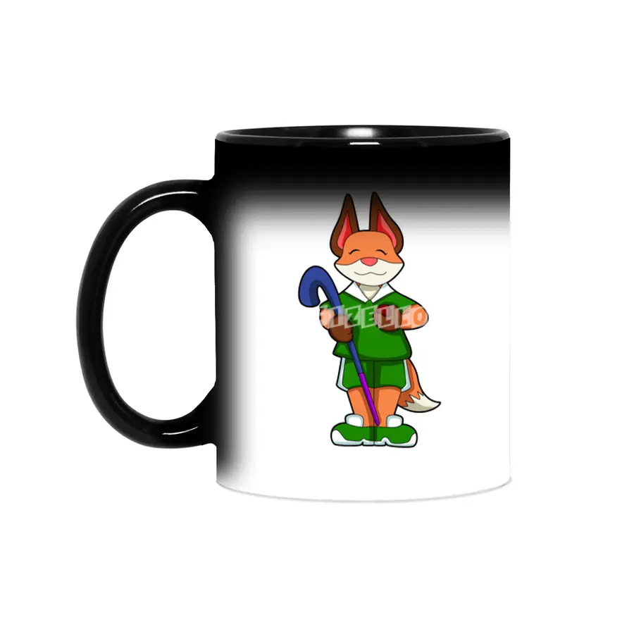 Fox at Hockey with Hockey stick Sihirli Kupa