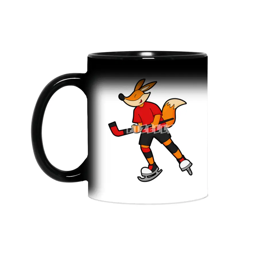 Fox at Ice hockey with Ice hockey stick Sihirli Kupa