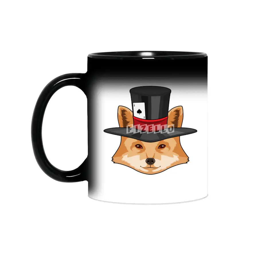 Fox at Poker with Poker card Sihirli Kupa