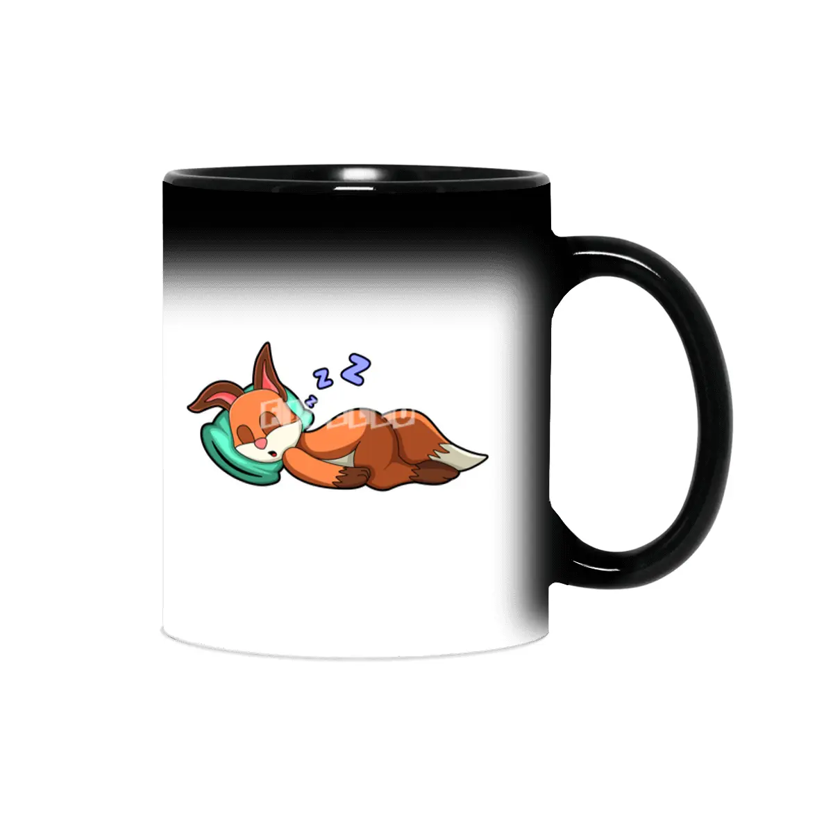 Fox at Sleeping with Pillow Sihirli Kupa