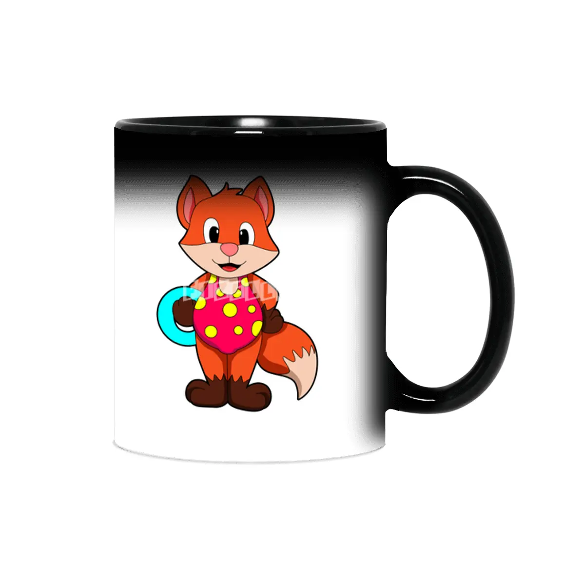 Fox at Swimming with Swim ring Sihirli Kupa