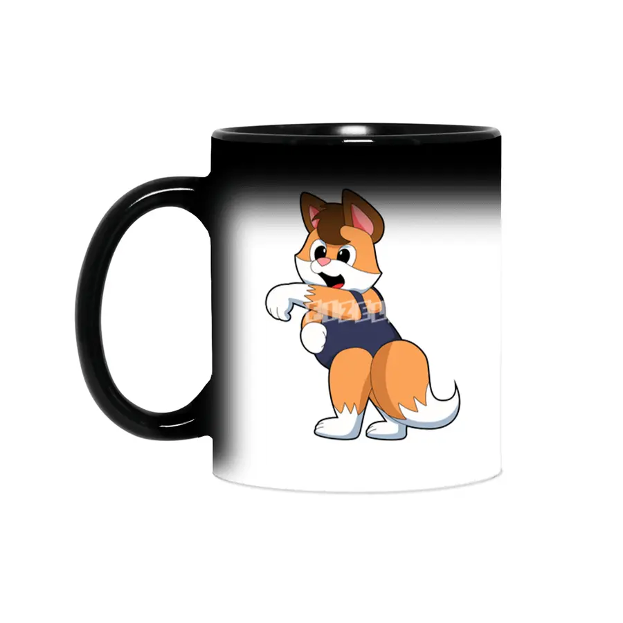 Fox at Swimming with Swimsuit Sihirli Kupa