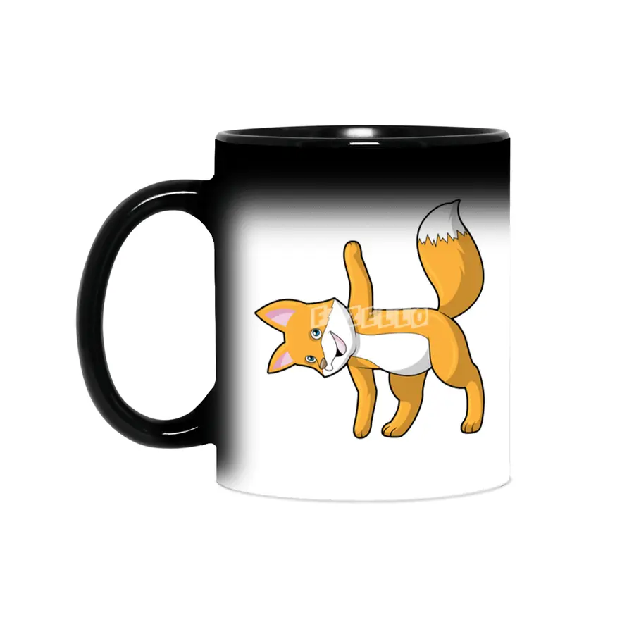 Fox at Yoga Stretching Sihirli Kupa
