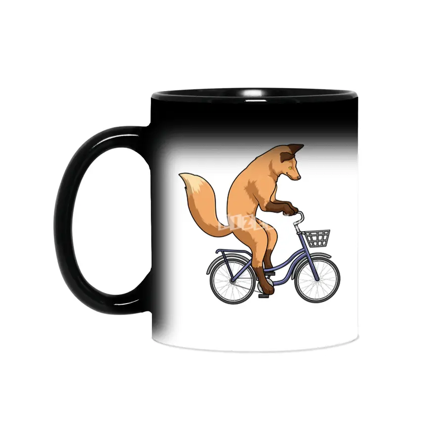 Fox with Bicycle Sihirli Kupa