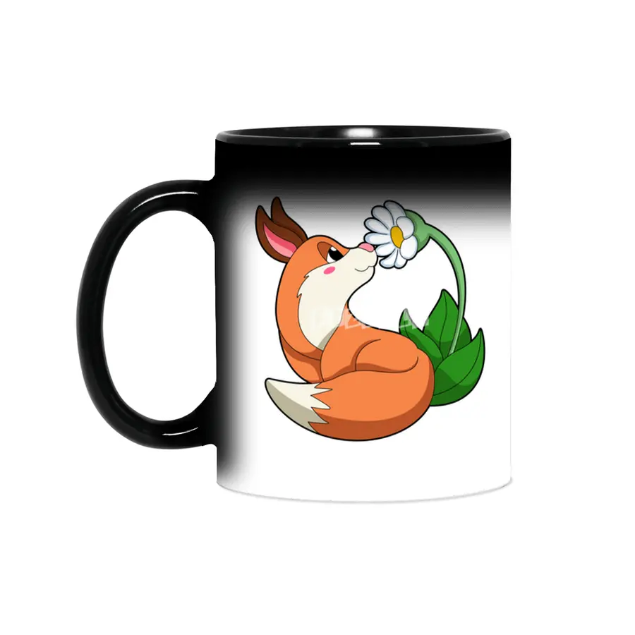 Fox with white Flower Sihirli Kupa
