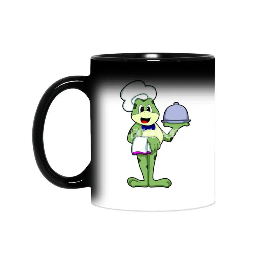 Frog as Chef with Serving plate & Chef's hat Sihirli Kupa
