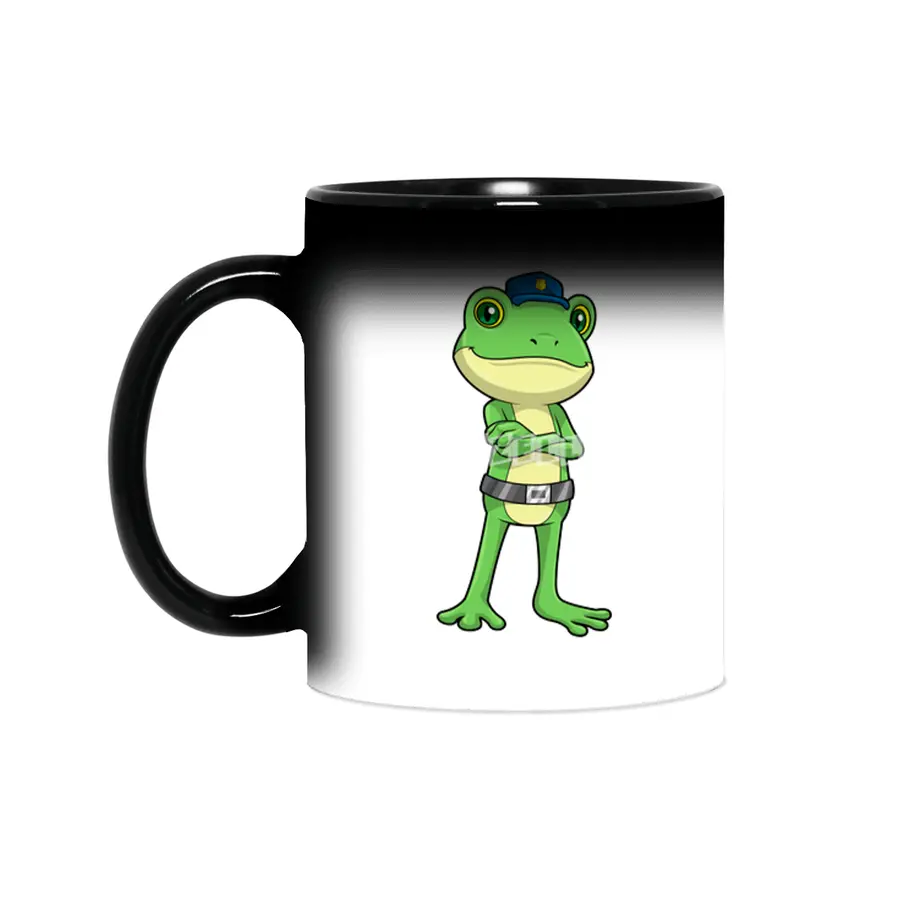 Frog as Police officer with Police hat Sihirli Kupa