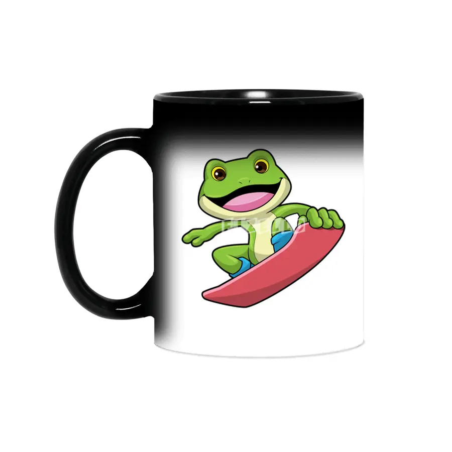 Frog as Snowboarder with Snowboard Sihirli Kupa