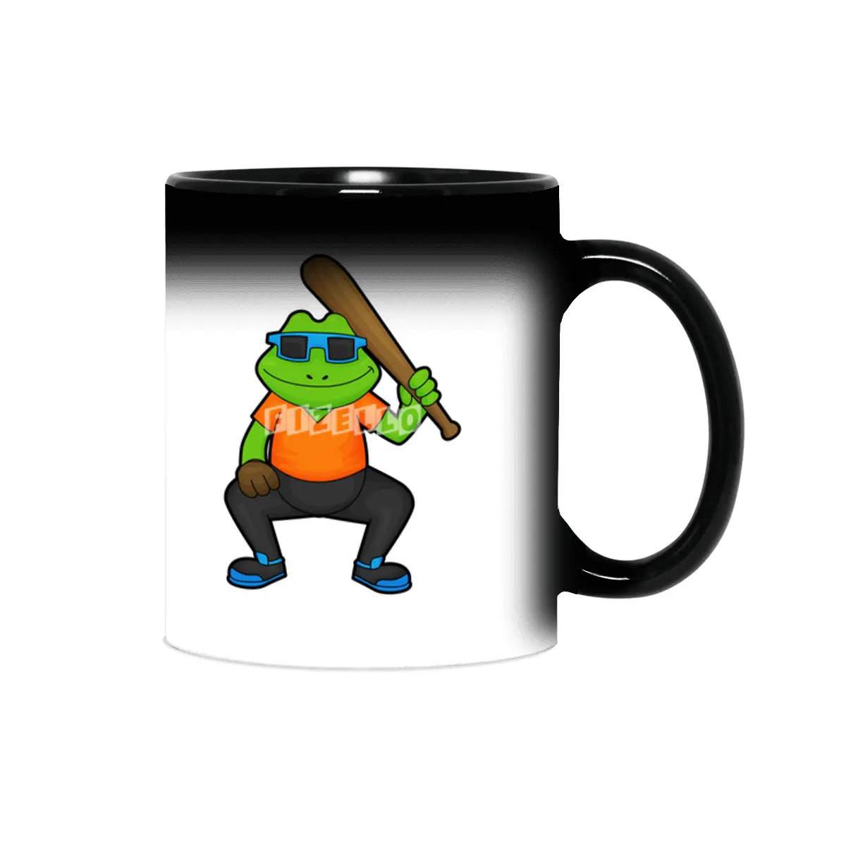 Frog at Baseball with Baseball bat & Sunglasses Sihirli Kupa