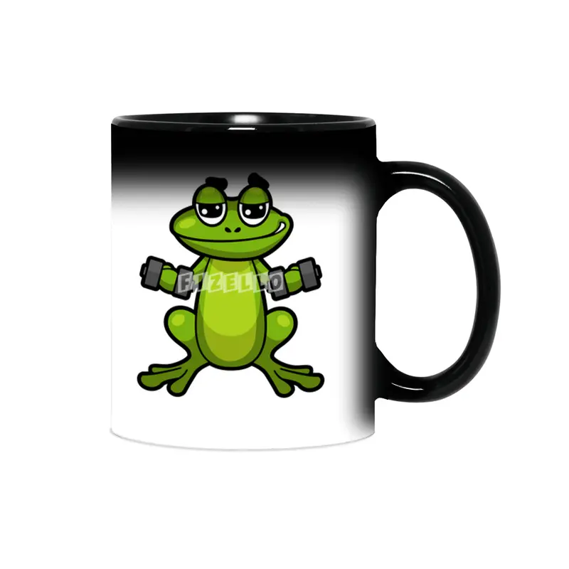 Frog at Biceps training with Dumbbells Sihirli Kupa