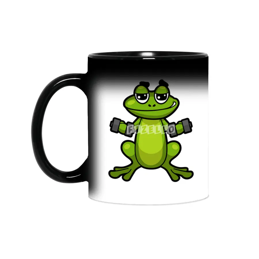 Frog at Biceps training with Dumbbells Sihirli Kupa