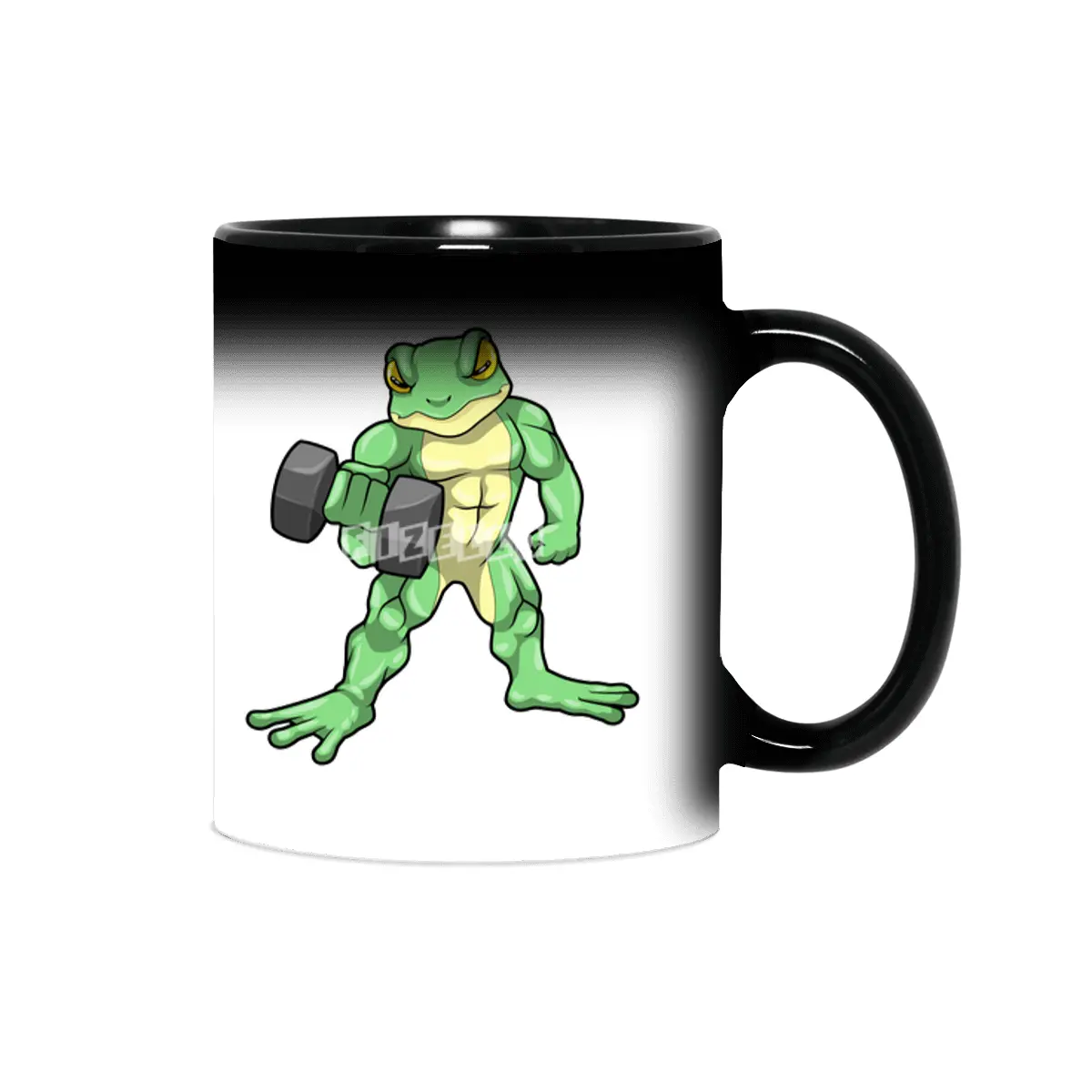 Frog at Bodybuilding with Dumbbell Sihirli Kupa