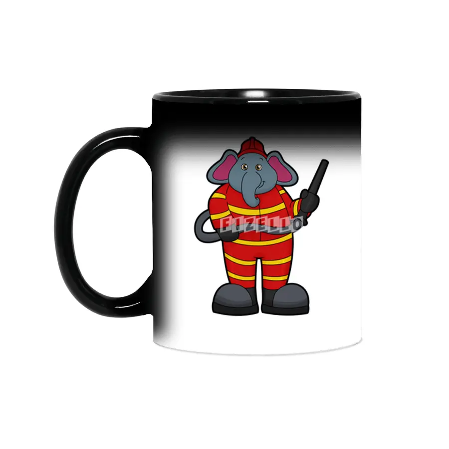 Elephant as Firefighter with Hose Sihirli Kupa