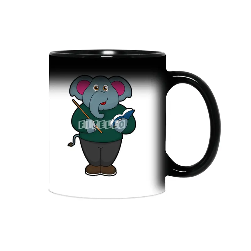 Elephant as Teacher with Book & Pointer Sihirli Kupa