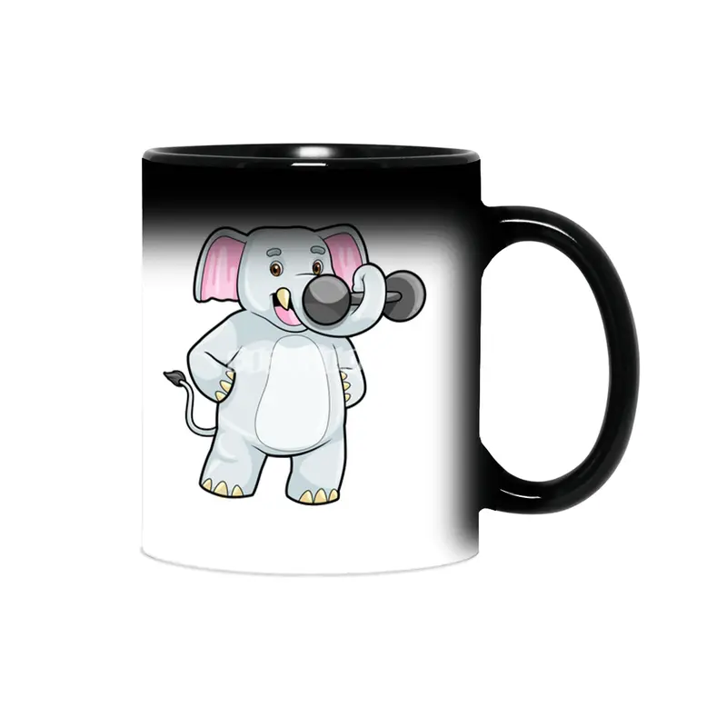 Elephant at Strenght training with Dumbbell Sihirli Kupa