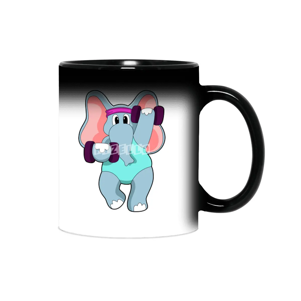Elephant at Strength training with Dumbbells Sihirli Kupa