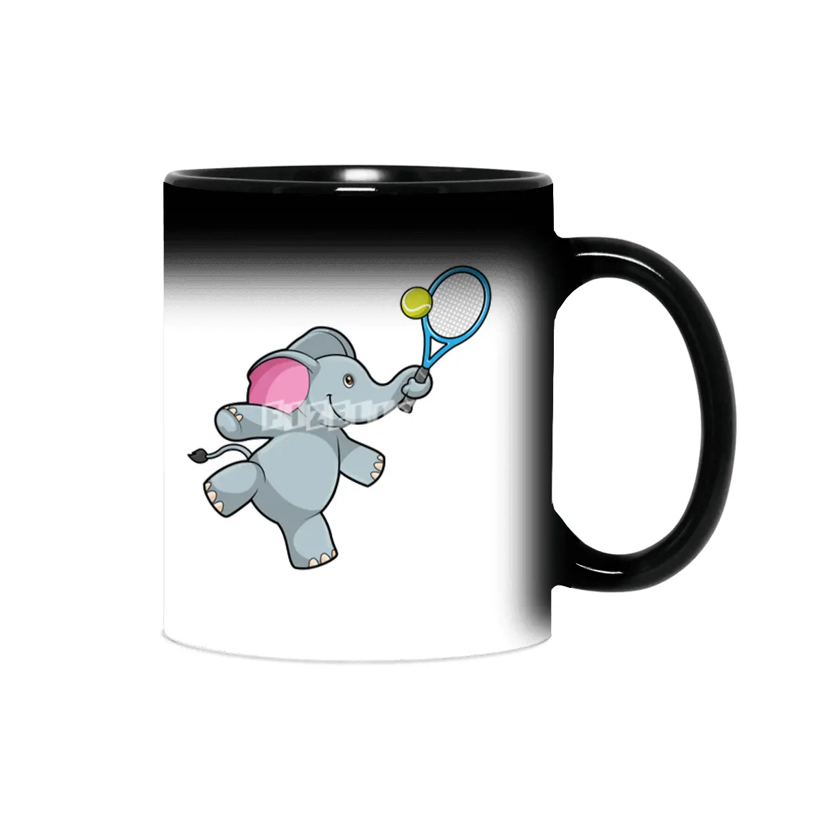 Elephant at Tennis with Tennis racket Sihirli Kupa