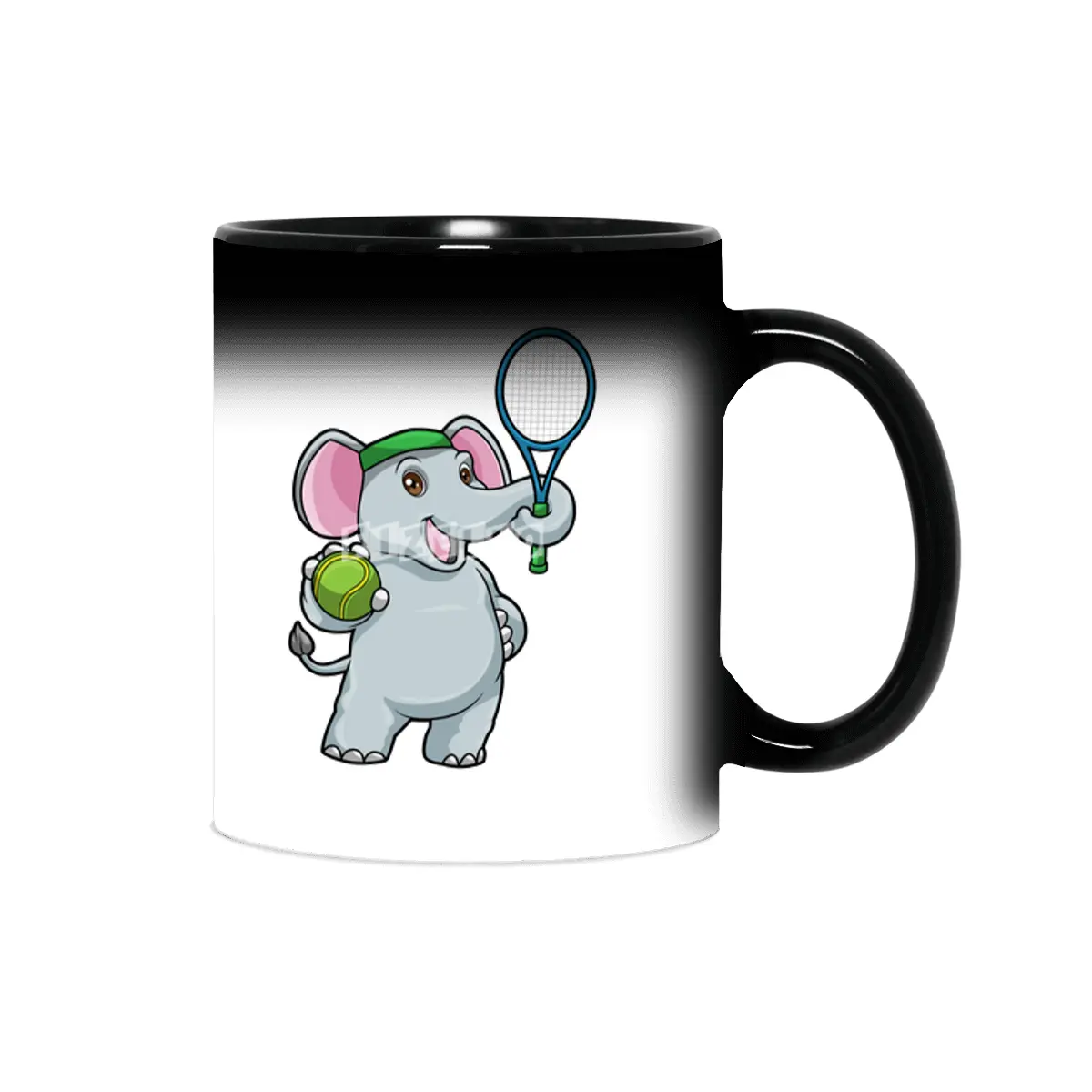 Elephant at Tennis with Tennis racket & Ball Sihirli Kupa