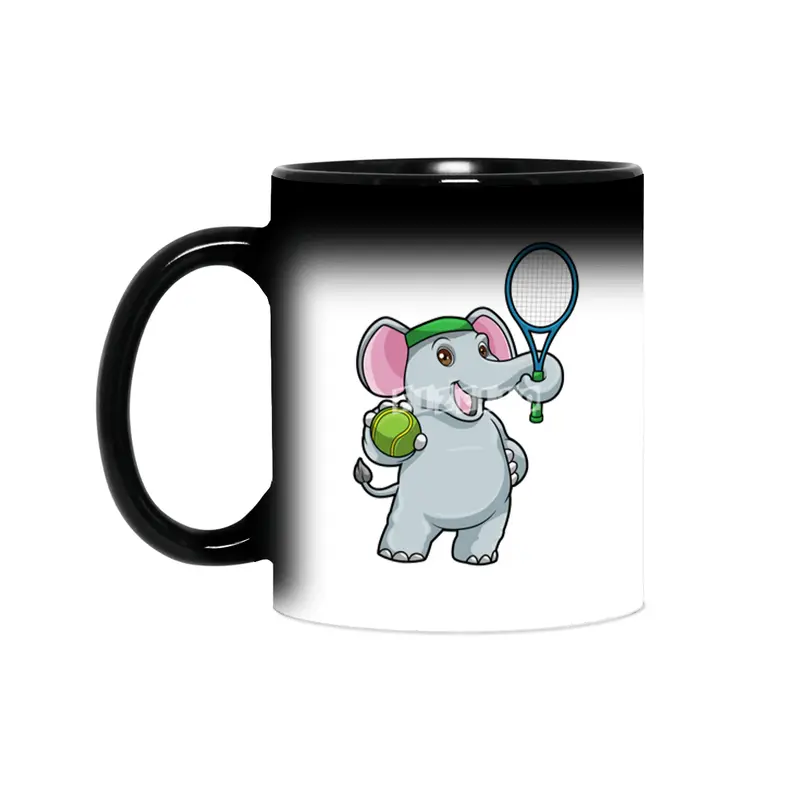 Elephant at Tennis with Tennis racket & Ball Sihirli Kupa