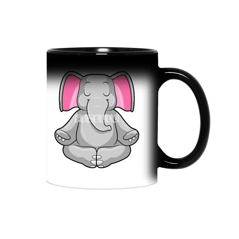Elephant at Yoga in Cross-legged Sihirli Kupa