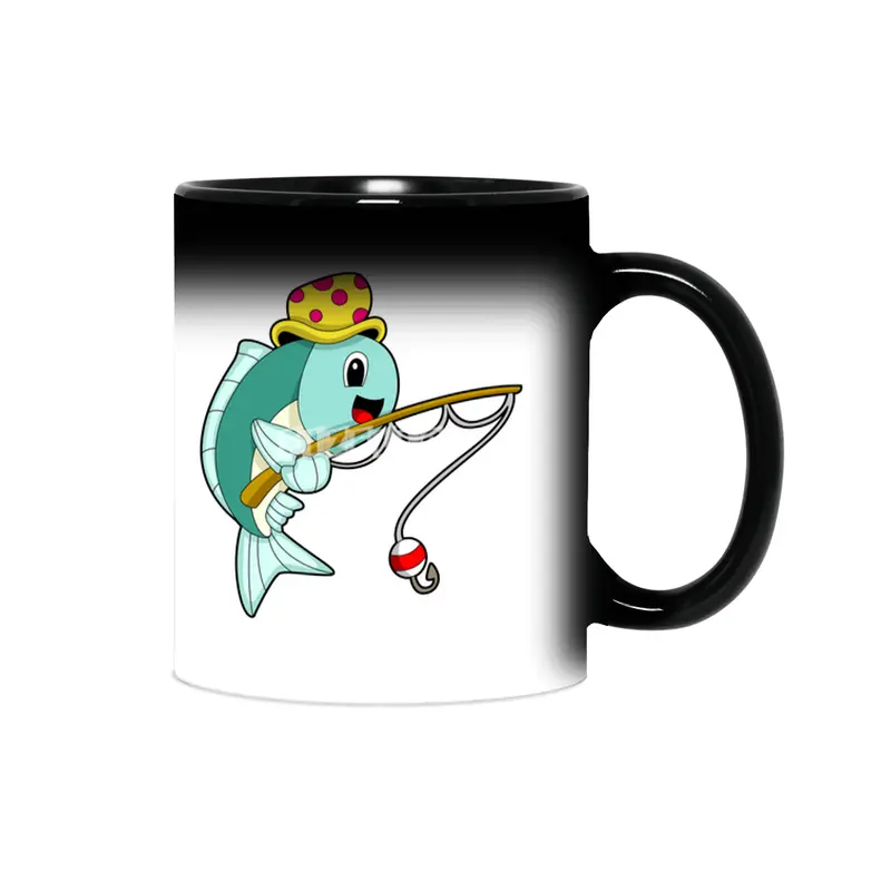 Fish at Fishing with Fishing rod & Hat Sihirli Kupa