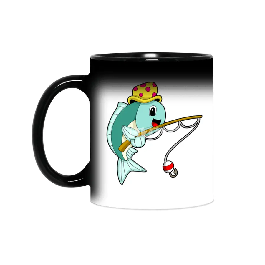 Fish at Fishing with Fishing rod & Hat Sihirli Kupa