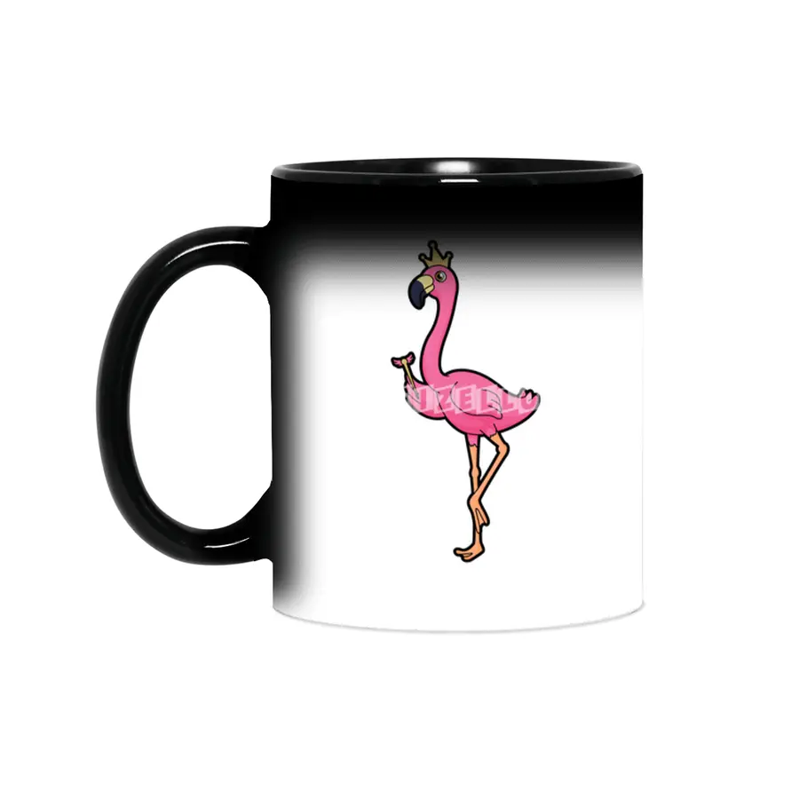 Flamingo as King with Crown & Staff Sihirli Kupa