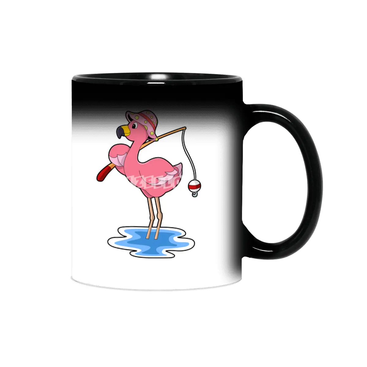 Flamingo at Fishing with Fishing rod Sihirli Kupa