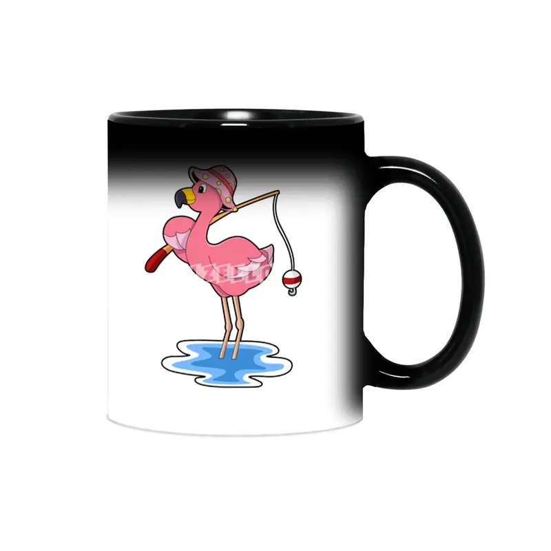 Flamingo at Fishing with Fishing rod Sihirli Kupa