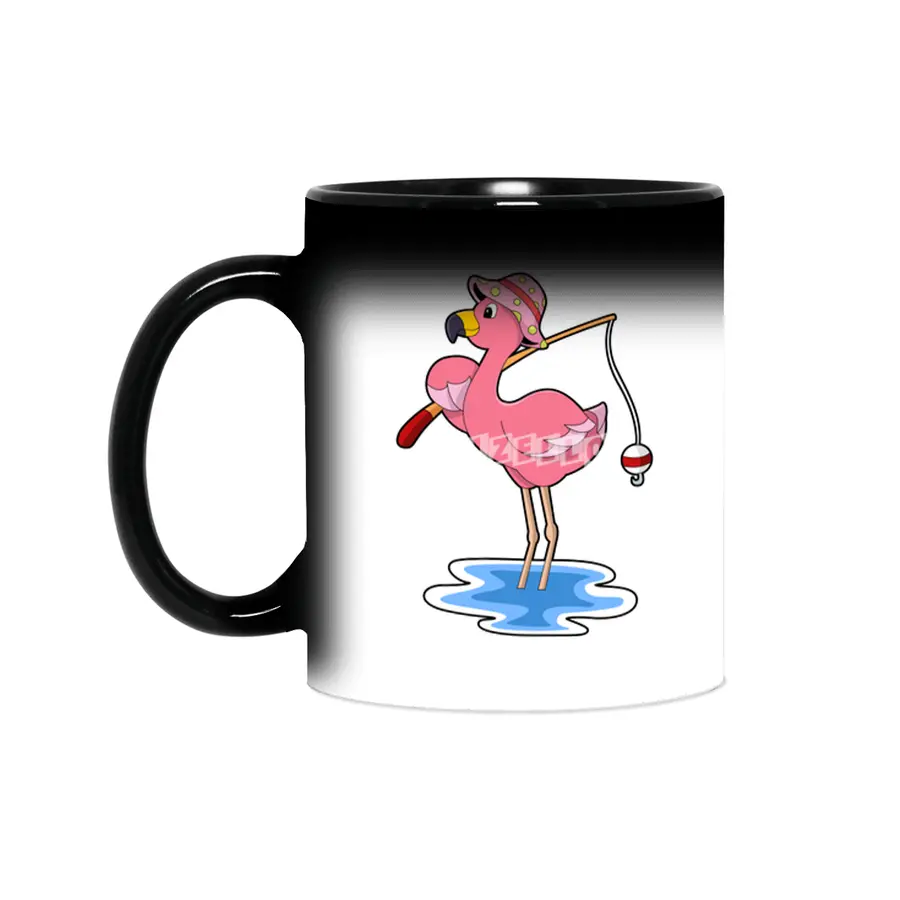 Flamingo at Fishing with Fishing rod Sihirli Kupa