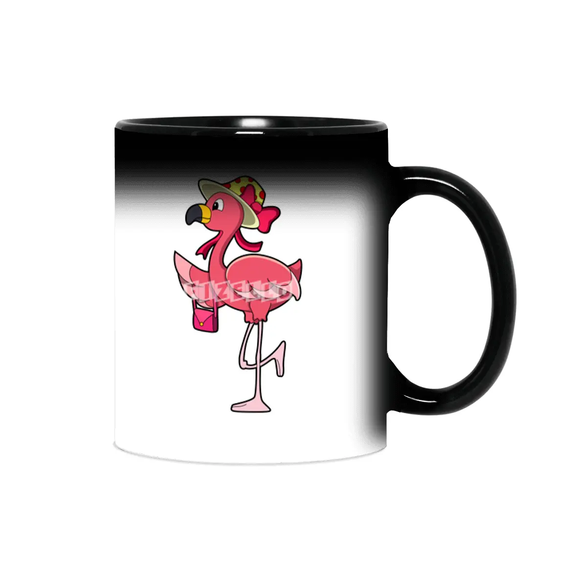 Flamingo with Handbag & Hat Sihirli Kupa