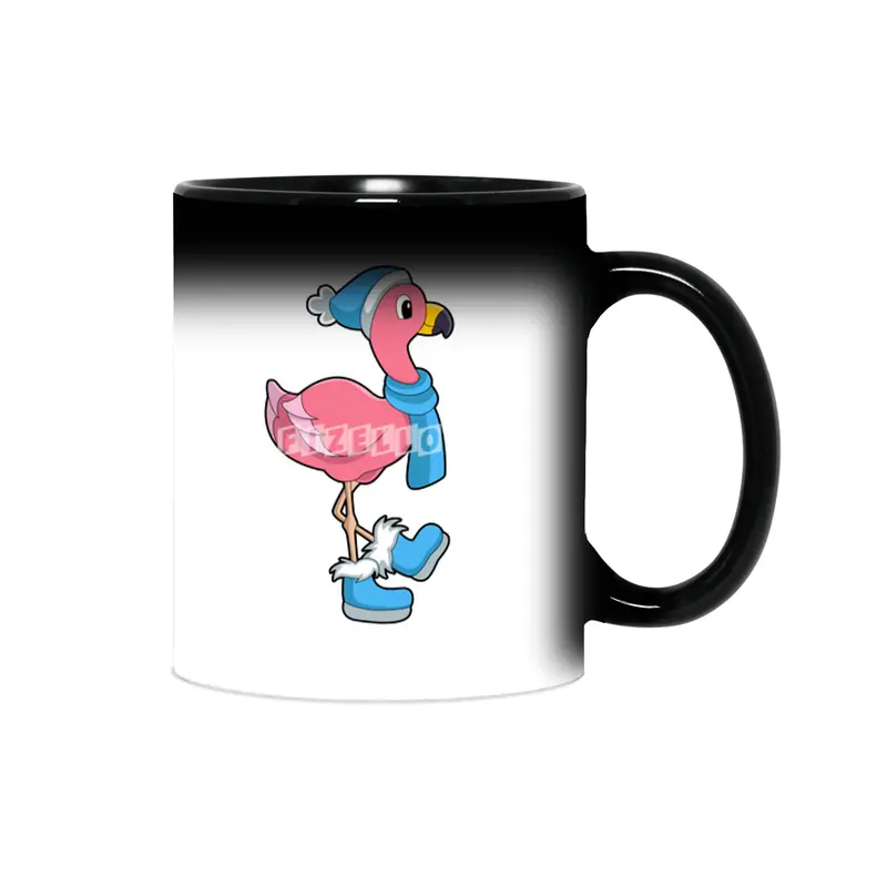 Flamingo with Scarf & Hat Sihirli Kupa