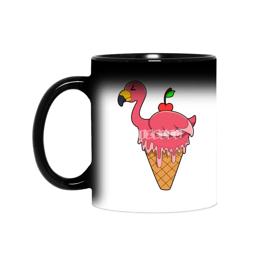 Flamingo with Waffle ice cream & Apple Sihirli Kupa