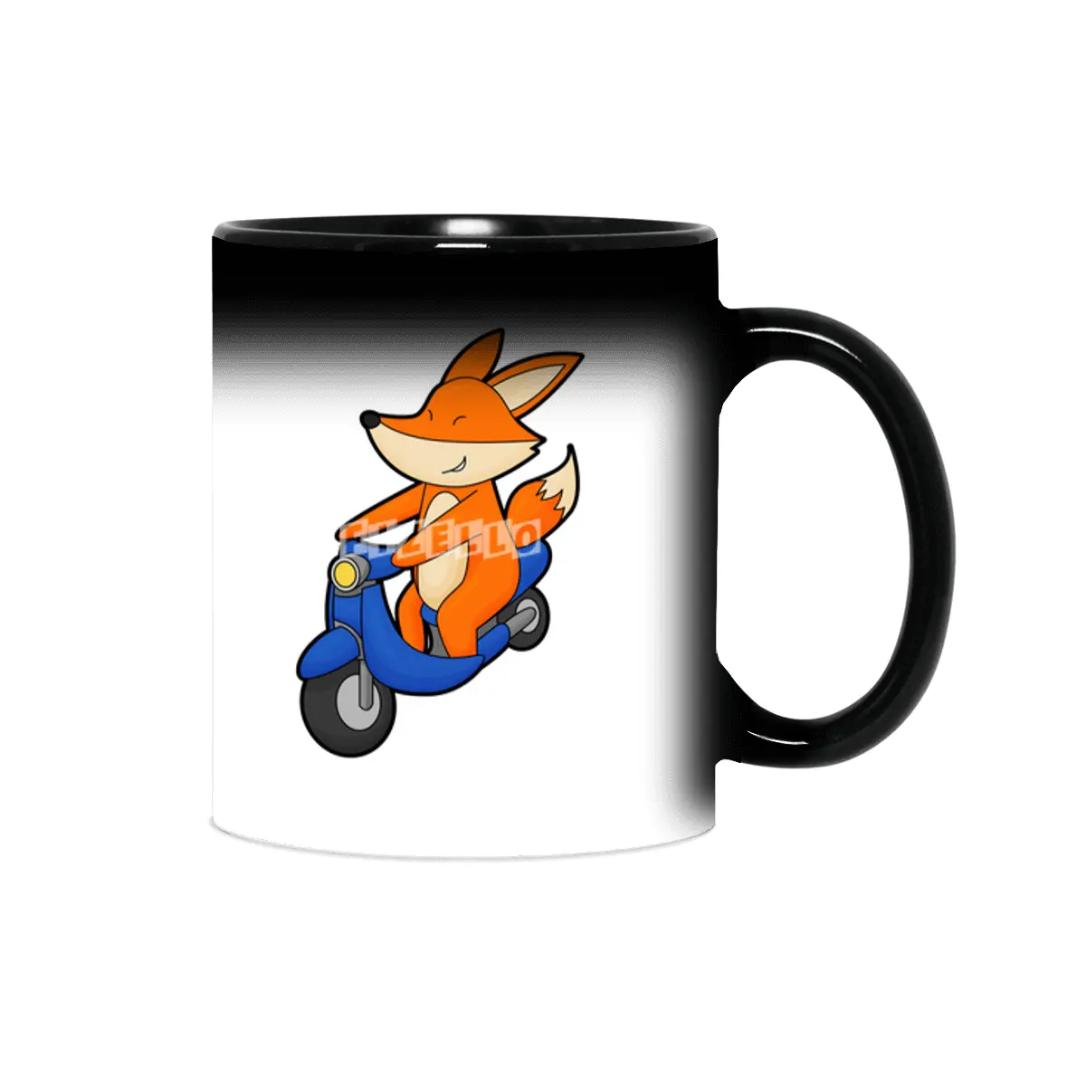 Fox as Biker with Scooter Sihirli Kupa