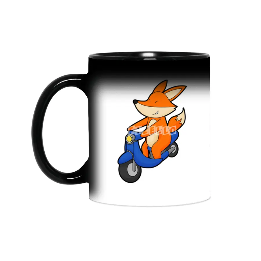 Fox as Biker with Scooter Sihirli Kupa